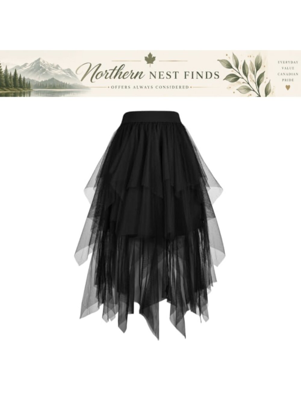 Women's Layered Tulle Midi Tutu Skirt A-Line High Waist Flowy Party